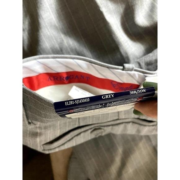 English Laundry Arrogant Gray Pinstripe 100%Virgin Wool Pants NWT - Picture 6 of 7